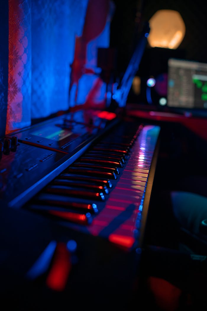 atmospheric-music-studio-with-keyboard-and-computer-35113490